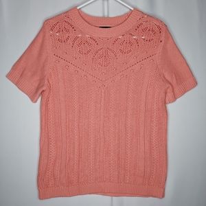 Ann Taylor Pink Crew Neck Sweater